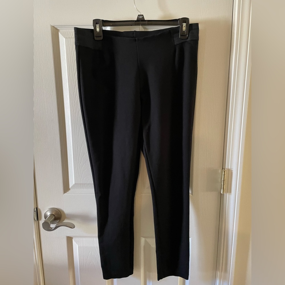 Chaps P L black pull up pant side elastic